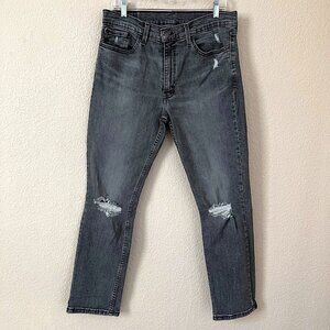 Levi's 511 36x30 (Actual 34x28) Men Distressed Gray Straight Light Wash Jeans